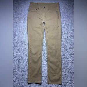Levis Jeans Mens 29 x 32 514 Straight Classic Khaki Denim Stretch Business Basic